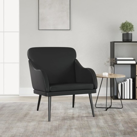 Fauteuil Noir 63x76x80 cm Similicuir 