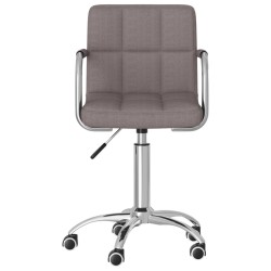 Chaise pivotante de bureau Taupe Tissu 