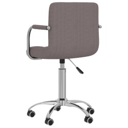 Chaise pivotante de bureau Taupe Tissu 