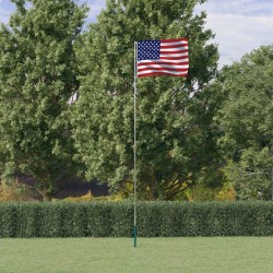 Drapeau des États-Unis et mât 5,55 m Aluminium 