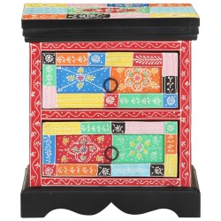 Table de chevet Multicolore 40x35x45 cm en bois composite 