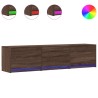 Meuble TV avec LED chêne marron 165x34x40 cm bois d'ingénierie 