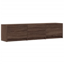 Meuble TV avec LED chêne marron 165x34x40 cm bois d'ingénierie 