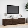 Meuble TV avec LED chêne marron 165x34x40 cm bois d'ingénierie 