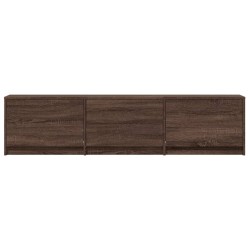 Meuble TV avec LED chêne marron 165x34x40 cm bois d'ingénierie 