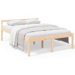 Lit pour personne âgée 120x190 cm petit double bois massif pin 