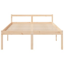 Lit pour personne âgée 120x190 cm petit double bois massif pin 