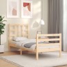 Cadre de lit sans matelas bois de pin massif 