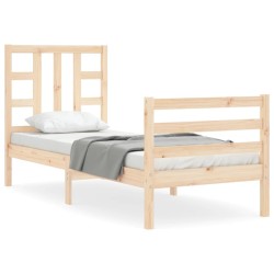 Cadre de lit sans matelas bois de pin massif 