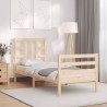 Cadre de lit sans matelas bois de pin massif 