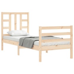 Cadre de lit sans matelas bois de pin massif 