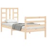 Cadre de lit sans matelas bois de pin massif 