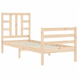 Cadre de lit sans matelas bois de pin massif 