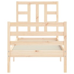 Cadre de lit sans matelas bois de pin massif 