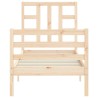 Cadre de lit sans matelas bois de pin massif 