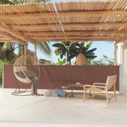 Auvent latéral rétractable de patio 117x600 cm Marron 