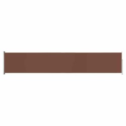 Auvent latéral rétractable de patio 117x600 cm Marron 