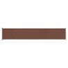 Auvent latéral rétractable de patio 117x600 cm Marron 