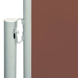 Auvent latéral rétractable de patio 117x600 cm Marron 