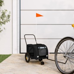 Remorque de vélo pour animaux de compagnie noir 