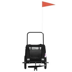 Remorque de vélo pour animaux de compagnie noir 