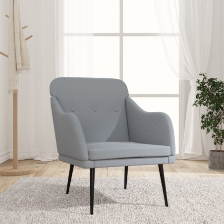 Fauteuil Gris clair 63x76x80 cm Tissu 