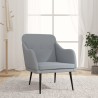 Fauteuil Gris clair 63x76x80 cm Tissu 