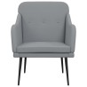 Fauteuil Gris clair 63x76x80 cm Tissu 