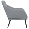 Fauteuil Gris clair 63x76x80 cm Tissu 