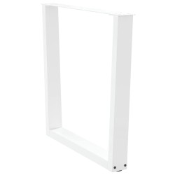 Pieds de table à manger en forme de V, 2 pièces, blanc, 80 x (72-73,3) cm, acier 