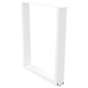 Pieds de table à manger en forme de V, 2 pièces, blanc, 80 x (72-73,3) cm, acier 