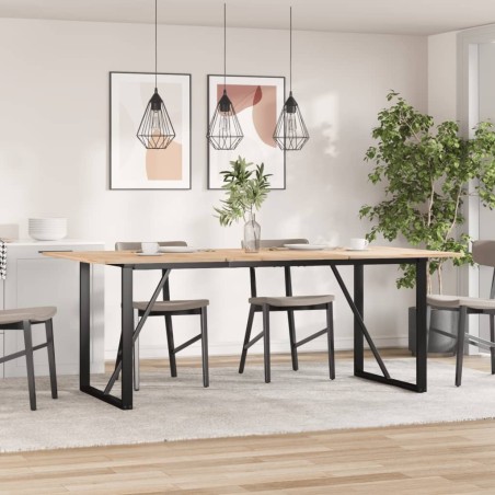 Pieds de table à manger cadre en O 160x80x73 cm acier 