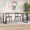 Pieds de table à manger cadre en O 160x80x73 cm acier 