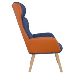 Chaise de relaxation Bleu Tissu et PVC 
