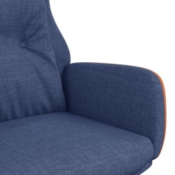 Chaise de relaxation Bleu Tissu et PVC 