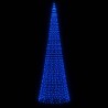 Sapin de Noël à LED sur mât de drapeau 1534 LED bleu 500 cm 