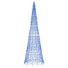 Sapin de Noël à LED sur mât de drapeau 1534 LED bleu 500 cm 