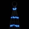 Sapin de Noël à LED sur mât de drapeau 1534 LED bleu 500 cm 