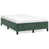 Cadre de lit sans matelas vert foncé 120x190 cm velours 