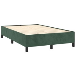 Cadre de lit sans matelas vert foncé 120x190 cm velours 