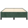 Cadre de lit sans matelas vert foncé 120x190 cm velours 