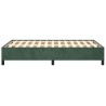 Cadre de lit sans matelas vert foncé 120x190 cm velours 