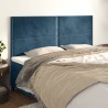 Têtes de lit 4 pcs Bleu foncé 90x5x78/88 cm Velours 