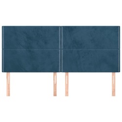 Têtes de lit 4 pcs Bleu foncé 90x5x78/88 cm Velours 