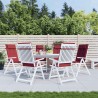 Coussins de chaise à dossier haut lot de 6 rouge bordeaux 