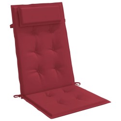 Coussins de chaise à dossier haut lot de 6 rouge bordeaux 
