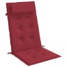 Coussins de chaise à dossier haut lot de 6 rouge bordeaux 
