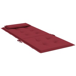 Coussins de chaise à dossier haut lot de 6 rouge bordeaux 