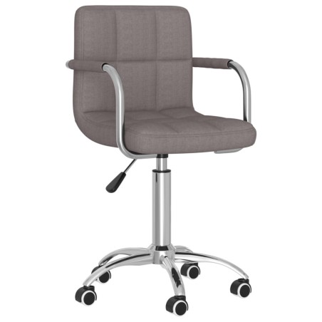 Chaise pivotante de salle à manger Taupe Tissu 