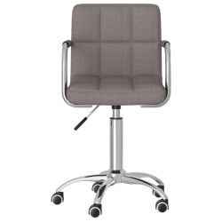 Chaise pivotante de salle à manger Taupe Tissu 